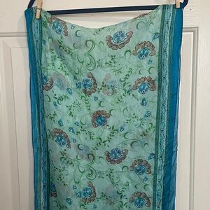 Vintage floral silk scarf